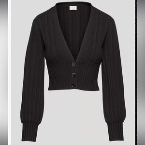 Wilfred Plunge Front Cardigan - Black - XXS